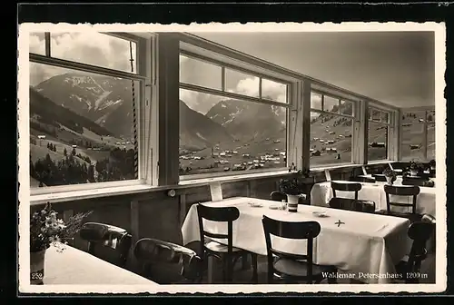 AK Hirschegg, Gasthaus Waldemar-Petersen-Haus, Elfer- und Zwölferkopf und Widderstein