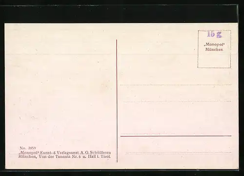 AK Landeck, Schloss Wiesberg und Trisanabrücke