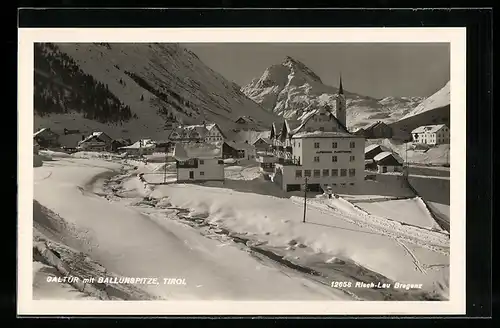 AK Galtür, Alpenhaus Fluchthorn, Ballunspitze