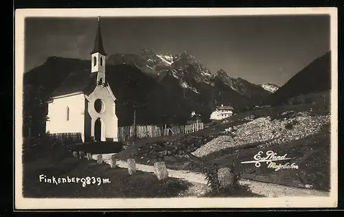 AK Finkenberg, Ortsansicht mit Kirche