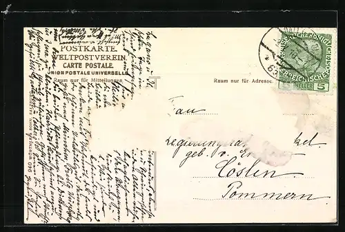 AK Hall, Marktplatz mit Geschäft