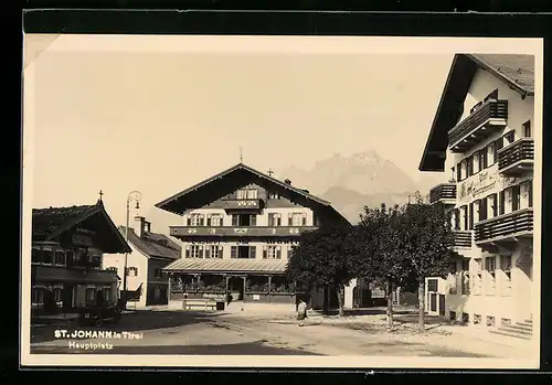 AK St. Johann /Tirol, Partie am Hauptplatz