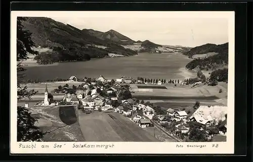 AK Fuschl am See, Ortsansicht mit Seeblick
