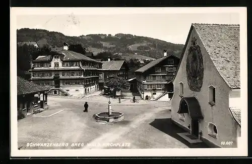 AK Schwarzenberg /Breg. Wald, Partie am Kirchplatz