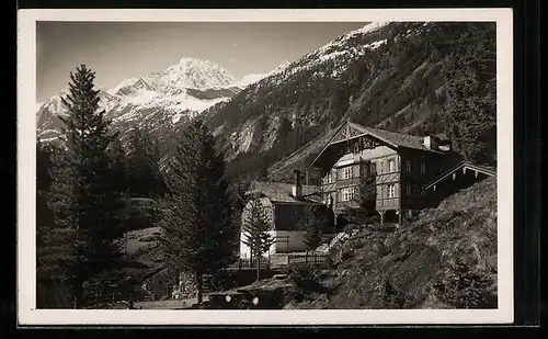 AK Ginzling /Zillertal, Gasthof Breitlahner mit Alpenblick