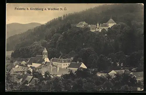 AK Feistritz am Wechsel, Ortsansicht mit Kirche