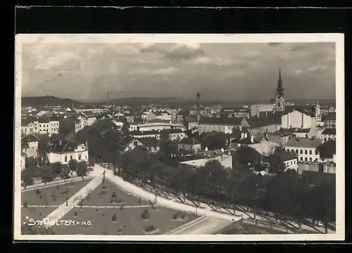 AK St. Pölten /N.Ö., Ortsansicht mit Weitblick