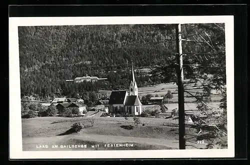 AK Kötschach, Laas am Gailberge mit Ferienheim