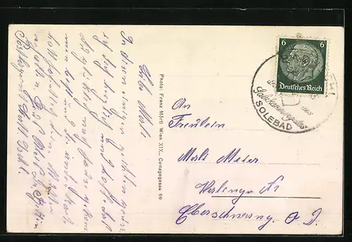 AK Bad Ischl, Ortsansicht mit Bergblick