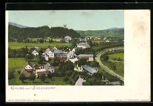 AK Judendorf, Ortsansicht mit Umland