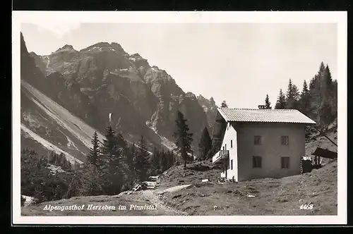 AK Neustift /Stubai, Alpengasthof Herzeben im Pinnistal