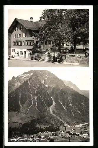 AK Mittelberg /kl. Walsertal, Hotel-Pension Anna, Ortsansicht