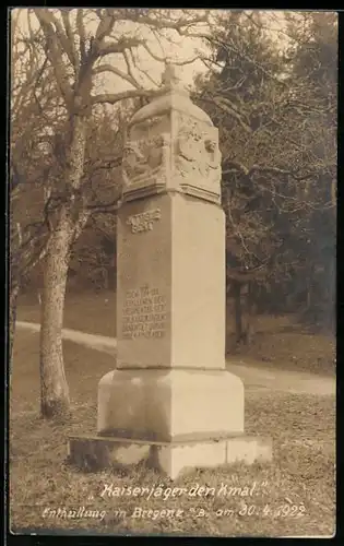 AK Bregenz, Kaiserjägerdenkmal