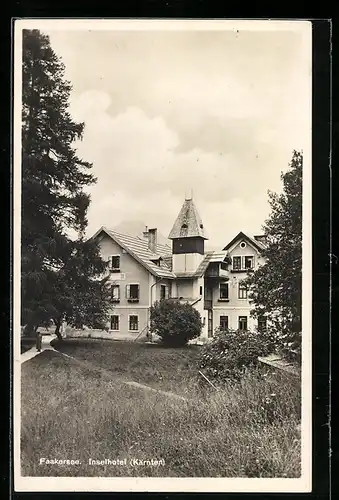 AK Faakersee, Blick auf Inselhotel