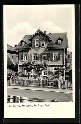 AK Bad Steben, Pension Haus Daheim, von Friedr. Spörl