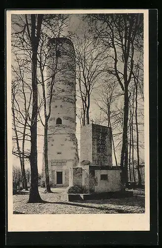 AK St. Johann, Ehrenmal auf der Hohen Warte