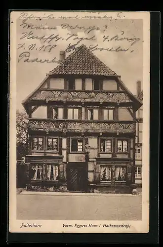 AK Paderborn, Vorm. Eggerts Haus i. Hathumarstrasse