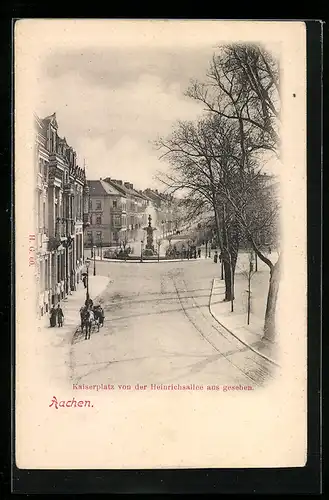 AK Aachen, Kaiserplatz von der Heinrichsallee aus gesehen