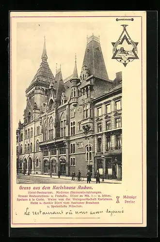 AK Aachen, Hotel-Restaurant Karlshause