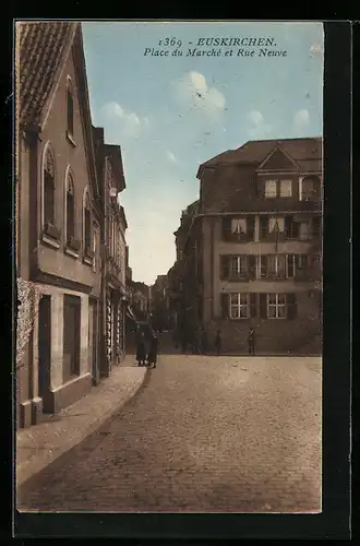AK Euskirchen, Place du Marché et Rue Neuve