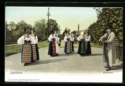 AK Skansen, Folkdanser, Schweden bei Volkstanz