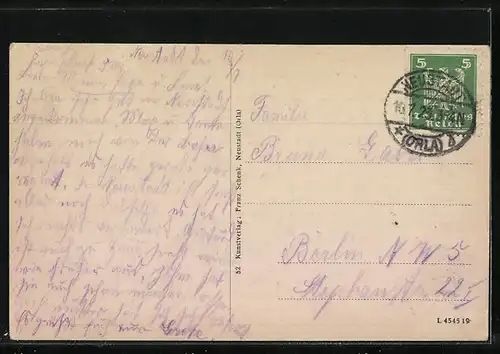 AK Neustadt /Orla, Am Schlossplatz