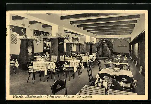 AK Kassel, Tiroler Bauernstube in den Gaststätten Oberbayern