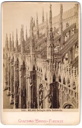 Fotografie Giacomo Brogi, Firenze, Ansicht Milano, Dettaglio della Cattedrale
