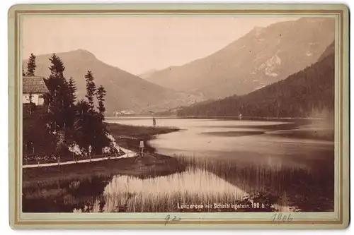 Fotografie Theodor Mark, Scheibbs, Ansicht Vandans, Blick über den Lunzersee mit Scheiblingstein