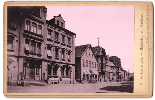Fotografie Ernst Roepke, Wiesbaden, Ansicht Lauterbach / Hessen, Marktplatz mit dem Rathaus