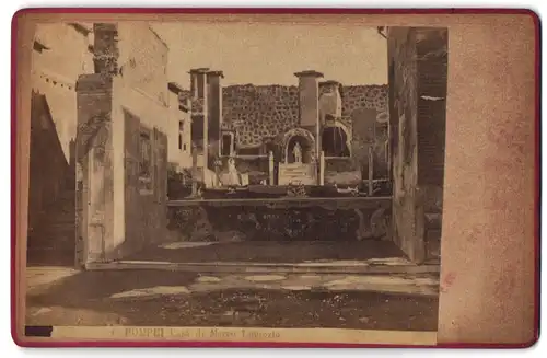 Fotografie unbekannter Fotograf, Ansicht Pompei, Casa di Marco Luerezio, 1884