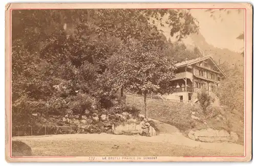 Fotografie Garcin, Geneve, Ansicht Seelisberg, Le Grutli Prairie du Serment, Rütlihaus