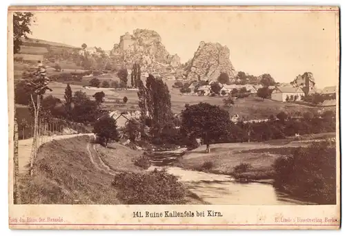 Fotografie E. Linde, Berlin, Ansicht Kirn, Blick nach der Ruine Kallenfels