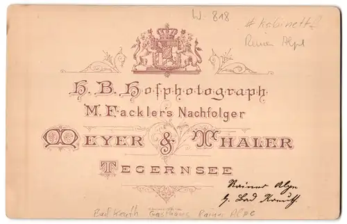 Fotografie Meyer & Thaler, Tegernsee, Ansicht Bad Kreuth, Blick nach dem Gasthaus Rainer Alpe