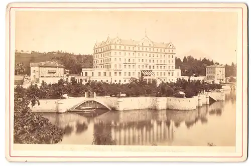 Fotografie Alfredo Noack, Genova, Ansicht Pallanza, Blick auf das Hotel Pallanza am Lago Maggiore