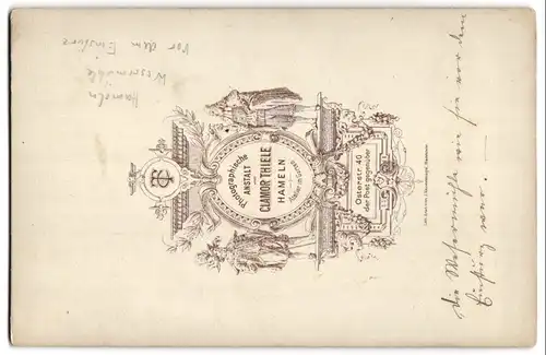 2 Fotografien Clamor Thiele, Hameln, Ansicht Hameln, Werdermühle vor und nach der Staubexplosion 1887, Ruine