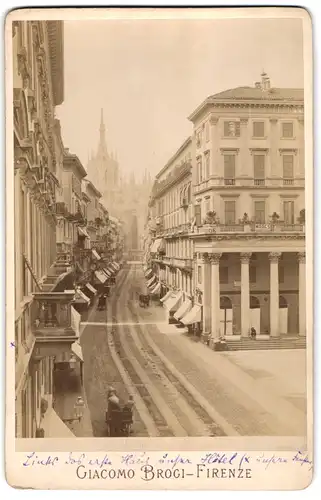 Fotografie Giacomo Brogi, Firenze, Ansicht Milano, Coros Vittorio Emanuele