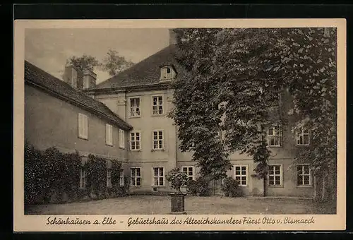AK Schönhausen /Elbe, Geburtshaus Fürst Otto von Bismarck