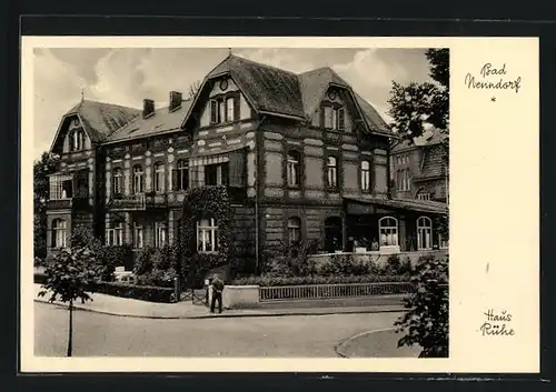 AK Bad Nenndorf, Hotel Haus Rühe, Strassenansicht