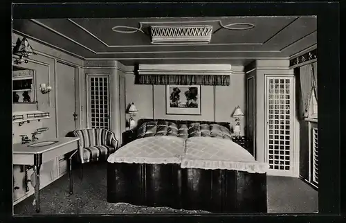 AK Passagierschiff Deutschland mit Luxuskabine