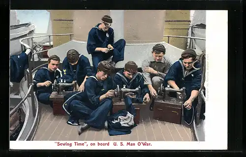 AK Sewing Time, on board US Man O`War, Kriegsschiff