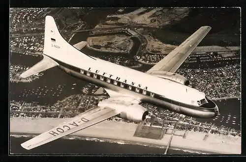 AK Lufthansa-Flugzeug vom Typ Convair 340