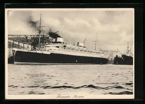 AK Dampfer Europa, Hafenpartie