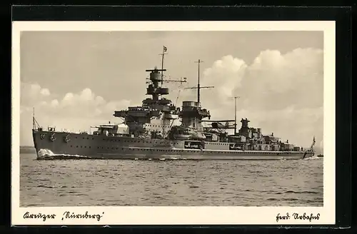 AK Kreuzer Nürnberg der Kriegsmarine