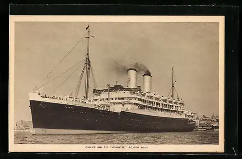 AK Orient Line SS Orontes, Passagierschiff