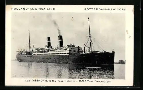 AK Passagierschiff T.S.S. Volendam, Holland-America Line