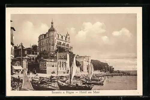 AK Sassnitz, Blick auf das Hotel am Meer