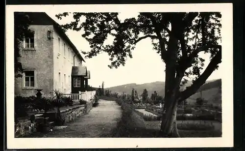 AK Geising, Hotel Schellhas-Baude, Teil vom Garten
