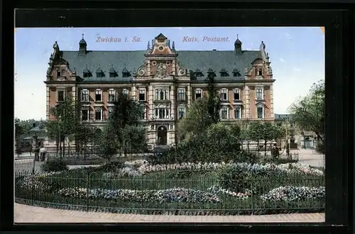 AK Zwickau i. Sa., Kaiserliches Postamt