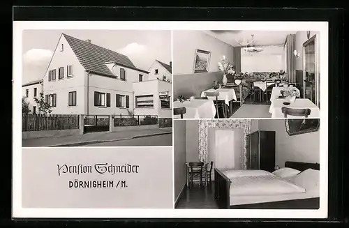 AK Dörnigheim / M., Pension Schneider in der Schillerstrasse 30